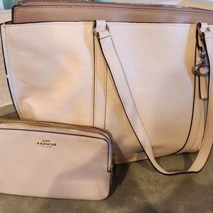 Coach handbag and clucth